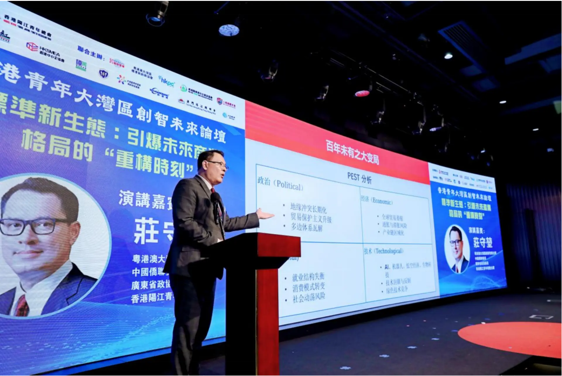 粵港澳大灣區創新智庫主席莊守堃在標準新生態：引爆未來產業格局的「重構時刻」演講