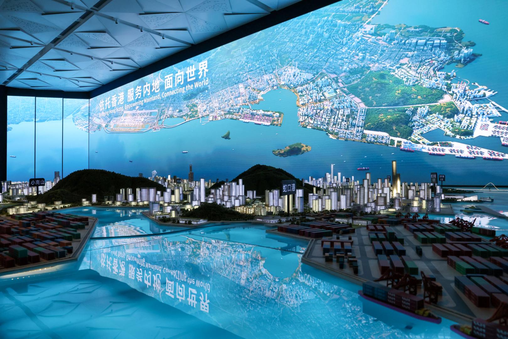 粵港澳大灣區前海展示廳(新華社)