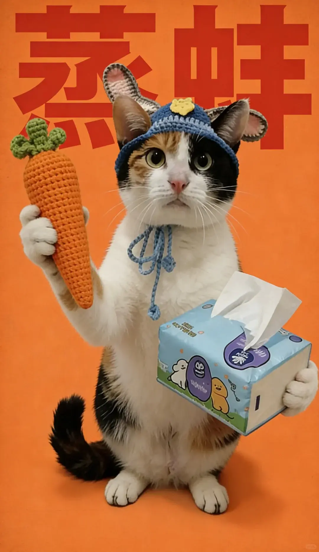 三花貓「大開門」的蘿蔔紙巾挑戰爆紅，憑藉察言觀色的可愛模樣圈粉百萬，風潮蔓延至寵物圈，中國內地多地文旅火速加入跟風。（來源：小紅書網友）