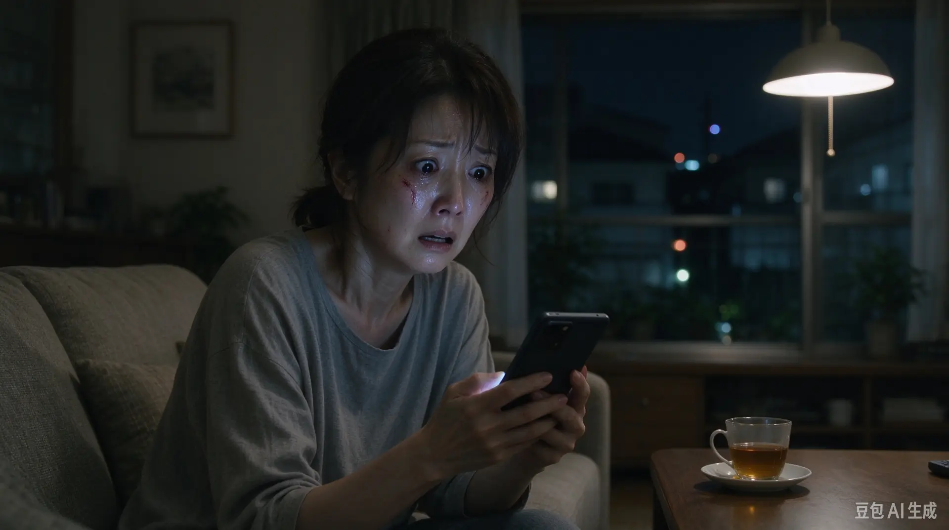日本一名四十多歲人妻田中明子，苦瞞親妹曾是成人片女優長達15年，無意間發現丈夫手機存著妹妹的影片深受打擊，離婚後姊妹重修舊好，她也呼籲外界勿打探演員家人。（示意圖來源：豆包AI）