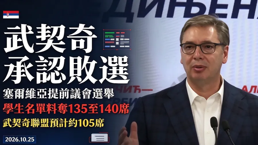 塞爾維亞提前議會選舉｜武契奇承認敗選，學生名單料奪議會多數的封面圖片