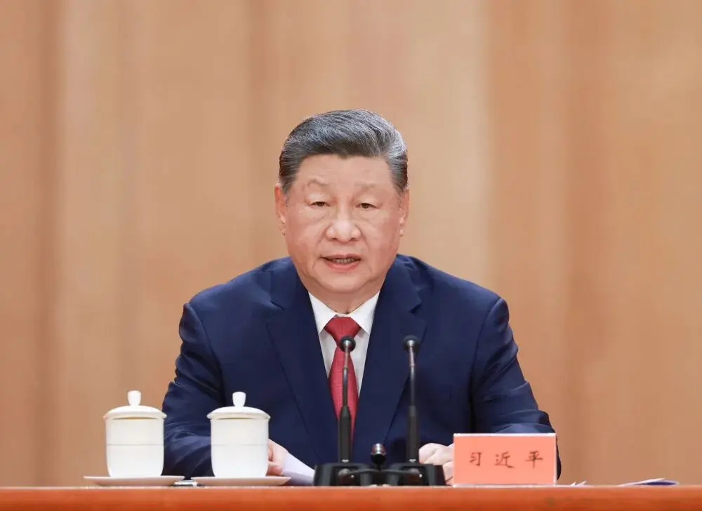 習近平發表重要講話。(新華社)