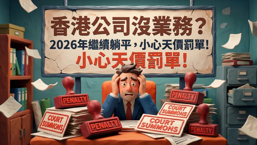 公司沒業務？2026年6月香港休眠公司維護法的封面圖片