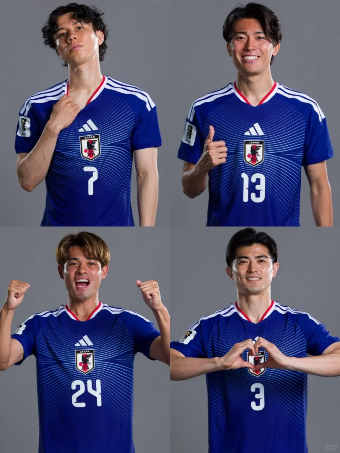 日本涉性侵國腳佐野海舟（左下）未被司法起訴，仍入選國家隊赴墨西哥備戰世界盃。當地記者發文警示民眾引發千萬瀏覽熱議，日本足協全程沈默回避爭議，舉動飽受外界質疑。（來源：網絡）