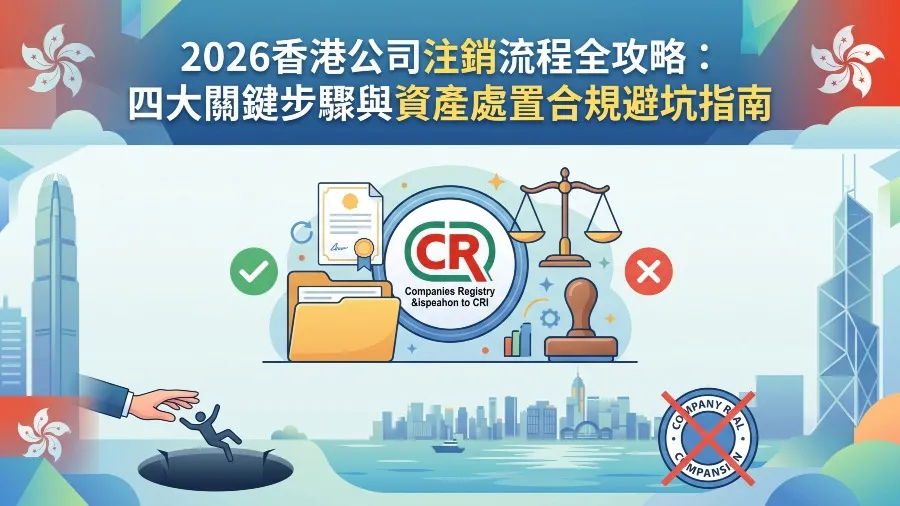 2026香港公司注銷流程全攻略：四大關鍵步驟與資產處置合規避坑指南的封面圖片