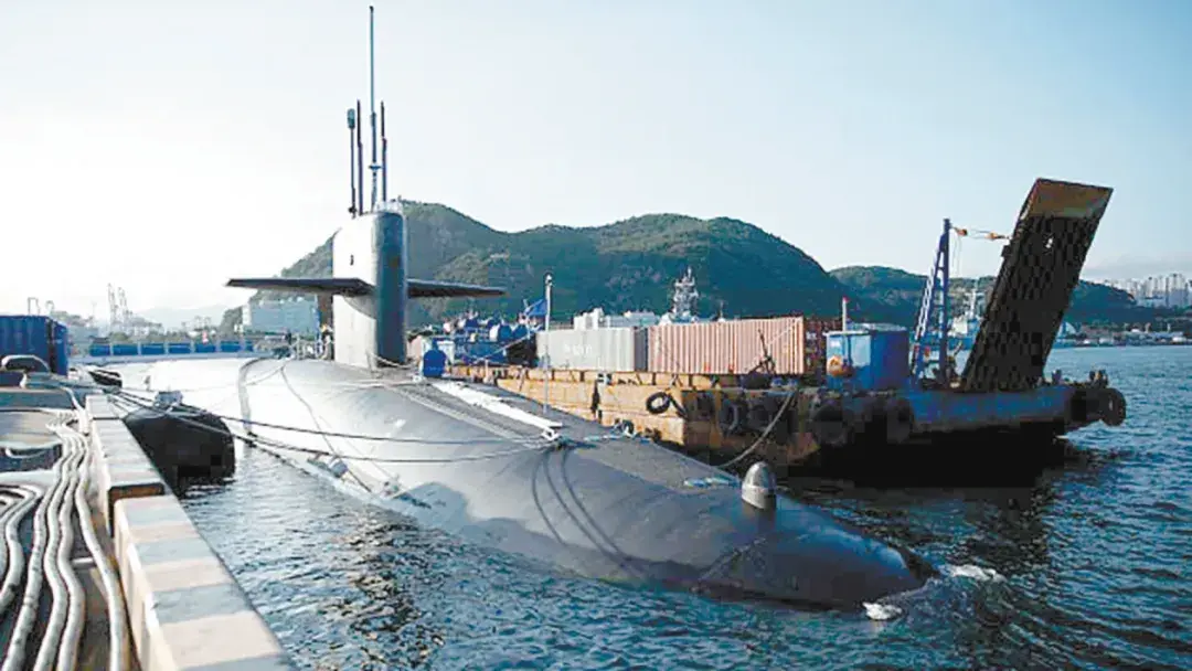 2023 年 7 月，美國海軍戰略核潛艇時隔 42 年後訪問韓國港口，可見五角大樓對其行蹤的保密程度。(環球時報資料圖片)