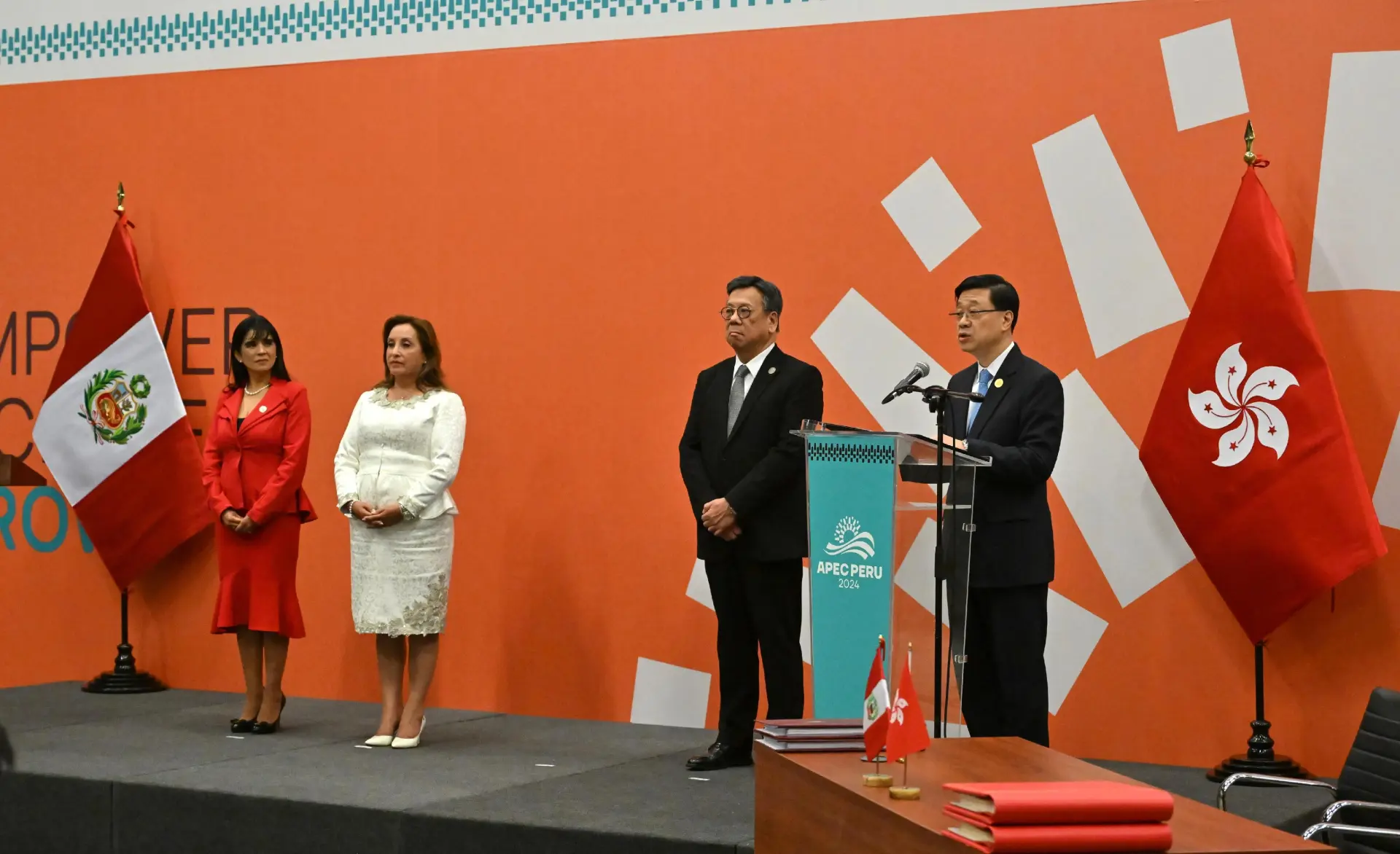 香港與秘魯的自由貿易協定已於9月1日生效，成為香港與拉丁美洲經濟體簽訂的第二份自貿協定；秘魯將逐步取消約98.3%香港原產貨物稅目關稅，當中91.3%在協定生效時即時取消。(圖：香港政府新聞處) 