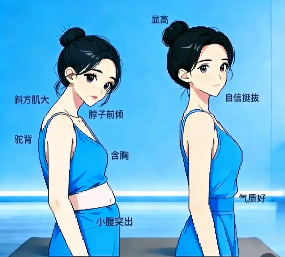 站在鏡子前看自己，體重秤上的數字明明很標準，穿衣服卻總是顯得壯壯的，虎背熊腰、線條鬆散，連修身款都不敢嘗試。（示意圖來源：小紅書網友）