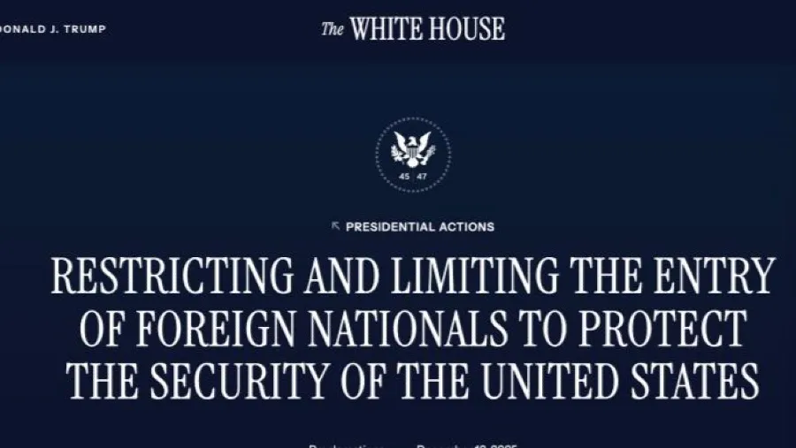 特朗普簽署公告 進一步限制外國公民入境美國 涉及 20 國及巴勒斯坦人員的封面圖片