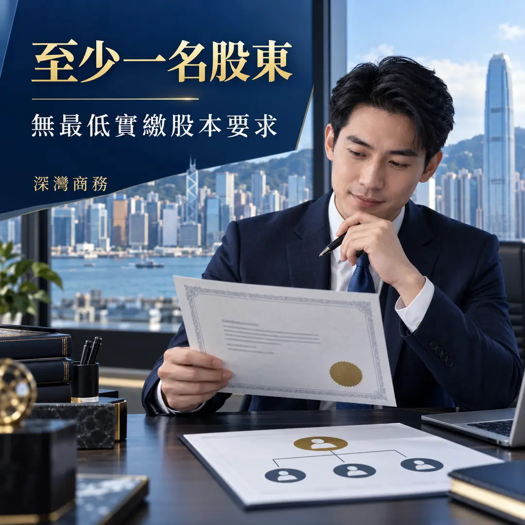1. 至少需要一名股東／創辦成員