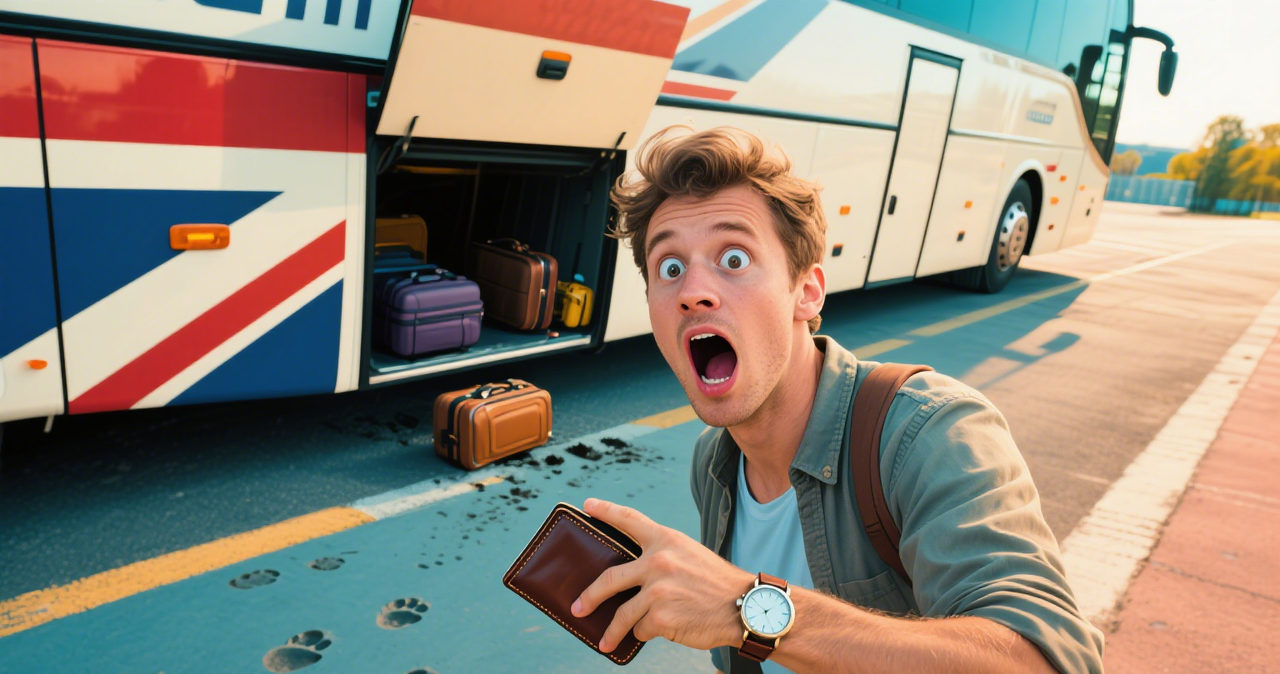 中國旅行團在意大利就餐時，離車二十分鐘整車行李被偷。（來源：豆包AI）