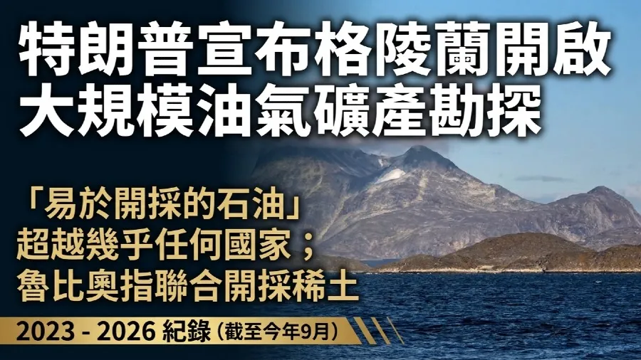 美丹格簽擴大軍事部署協議 特朗普稱格陵蘭蘊藏極多易開查石油的封面圖片