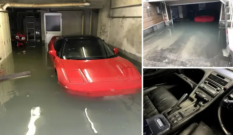 日本雅虎拍賣出現驚人交易，一輛泡水報廢的1991年本田NSX，歷經93輪激烈競標，最終以814萬日圓高價成交，憑藉經典車身價值引爆車迷熱議。（截圖來源：產業新聞）