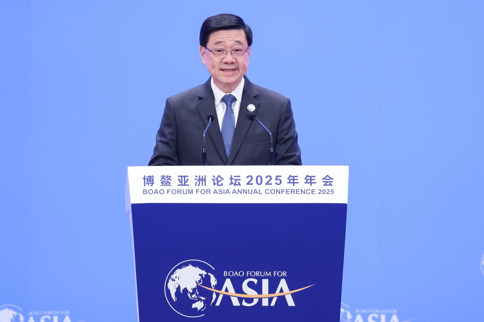 香港行政長官李家超早前出席活動照片。（新華社）