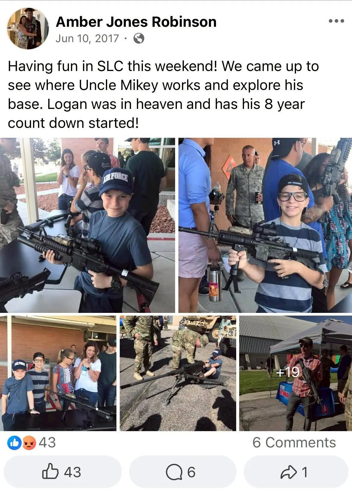 疑兇自小接觸槍械。（圖 Facebook）