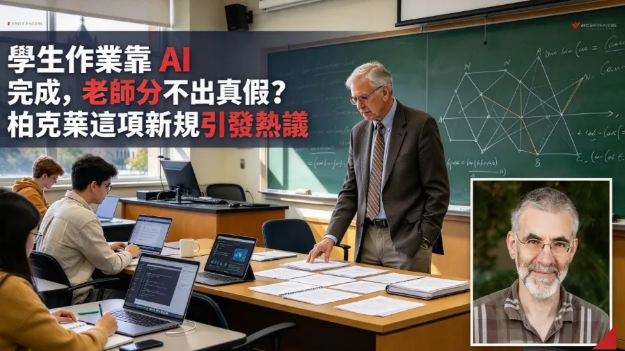 學生作業大量倚賴AI？柏克萊知名教授捨棄對錯評分，傳統評量還有價值嗎？的封面圖片