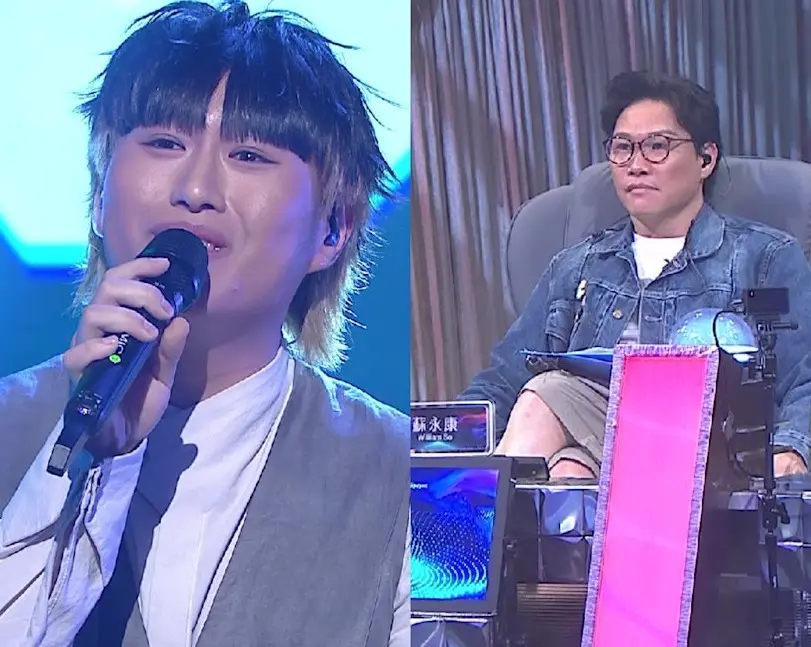 導師蘇永康為幫馮熙燮（Ryan）掌握演出節奏，親自錄製《用背脊唱情歌》示範版本，指導台風與演唱技巧。(圖：視頻翻攝)