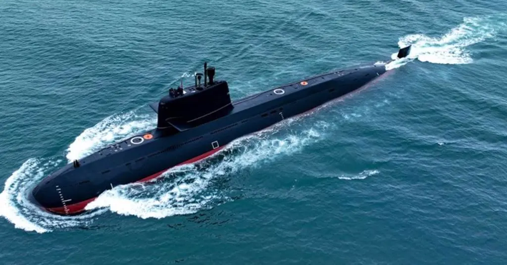 解放軍海軍039型元級潛艦的資料照。（中國人民解放軍新聞傳播中心官方微博@中國軍號）