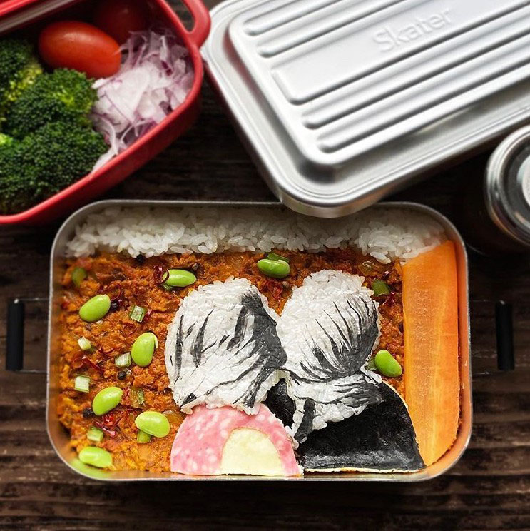 松浦美喜（Miki Matsuura）創作的「勒內・馬格利特 - 戀人」便當。（來源：ig@nancychanne）