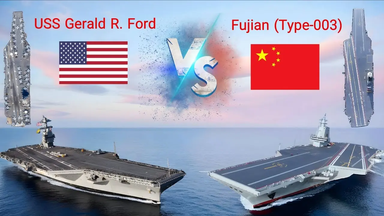 「福建號」與「福特號」的較量，不僅是兩艘航母的技術比拚，更是中美工業、科技與戰略思維的對撞。(圖：網絡翻攝)