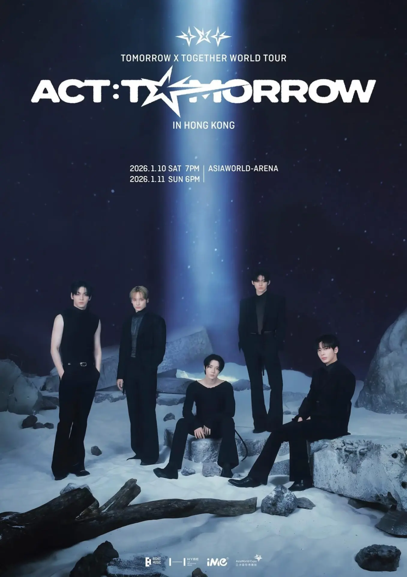  K-pop 團體的 TOMORROW X TOGETHER（TXT），其《ACT : TOMORROW》世界巡迴演唱會香港站已進入售票倒計時階段。(圖： TXT (TOMORROW X TOGETHER)@FB)