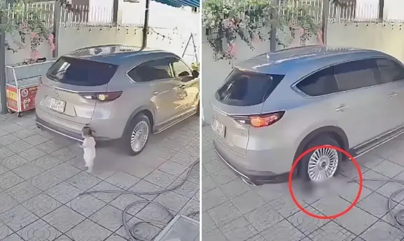 越南同奈省發生一起殘酷意外，一名15個月大女嬰獨自走入停車場，誤處車輛視線盲區，遭駕駛倒車輾壓重傷，送醫後不幸不治，完整事發畫面曝光後引發大眾熱議與反思。（來源：Dan Tri）