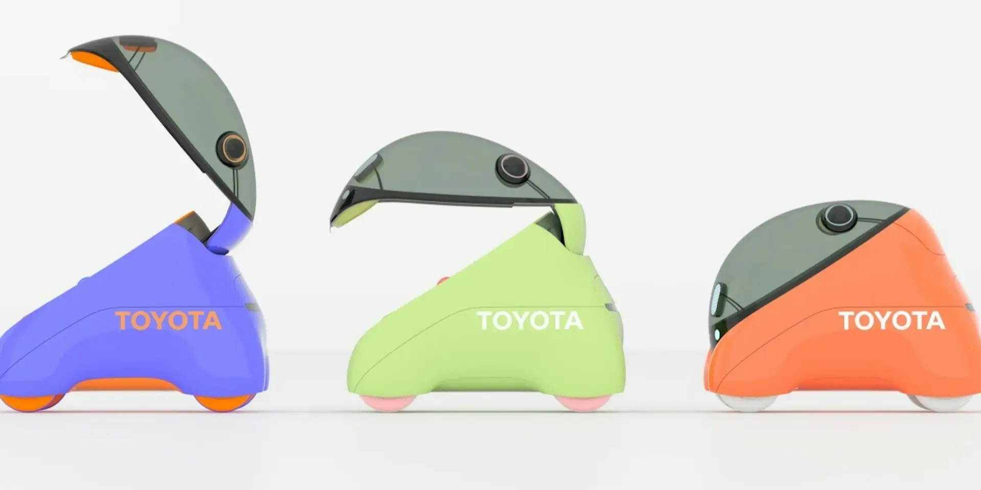 泡泡般的流線外形搭配繽紛馬卡龍色系，車頭的LED大燈會像小動物一樣眨眼睛，透明圓頂不僅能讓孩子欣賞沿途風景，還能全方位觀察周圍環境。（來源：Toyota）