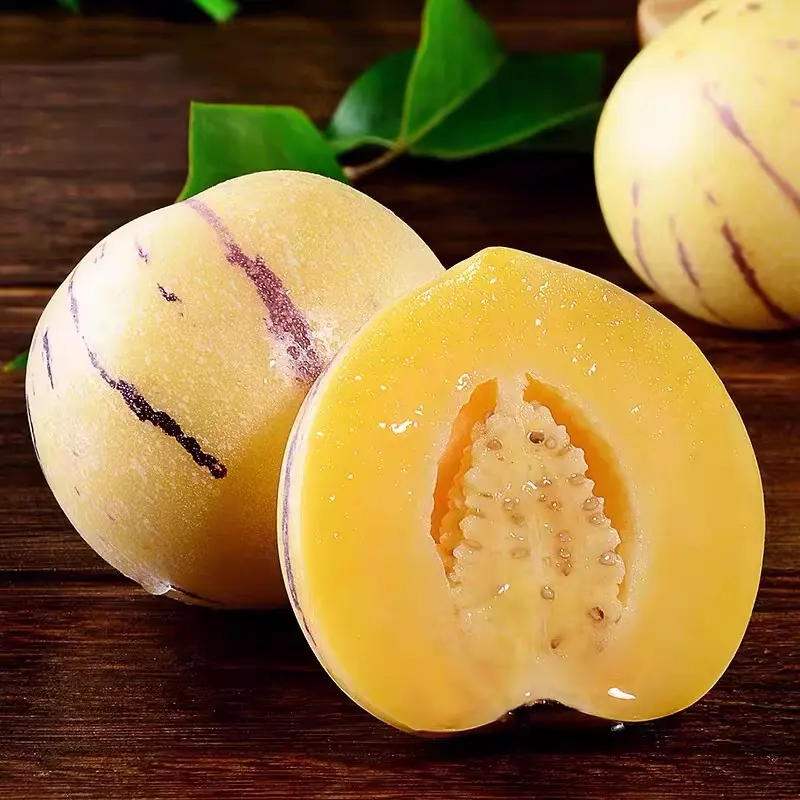 這款現實中的人參果又名香瓜茄、香豔梨、南美仙桃，屬於茄科水果，起源於南美洲安第斯山脈。（示意圖來源：網絡）