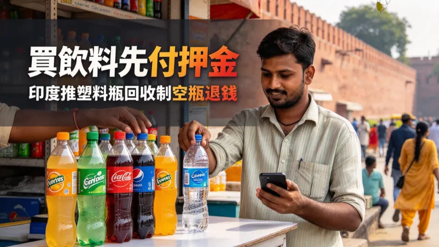 印度德里出新招！買瓶裝飲料付押金，回收空瓶就能拿回錢的封面圖片