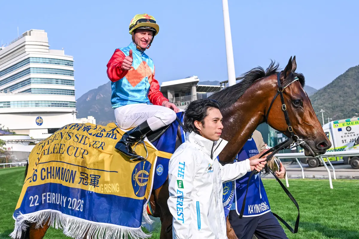 事實上，「嘉應高昇」的連勝之路早已備受矚目。其連勝紀錄始於2024年2月12日，當時在潘頓策騎下贏得第三班興隆讓賽，此後便未嘗一敗。(圖：賽馬會)