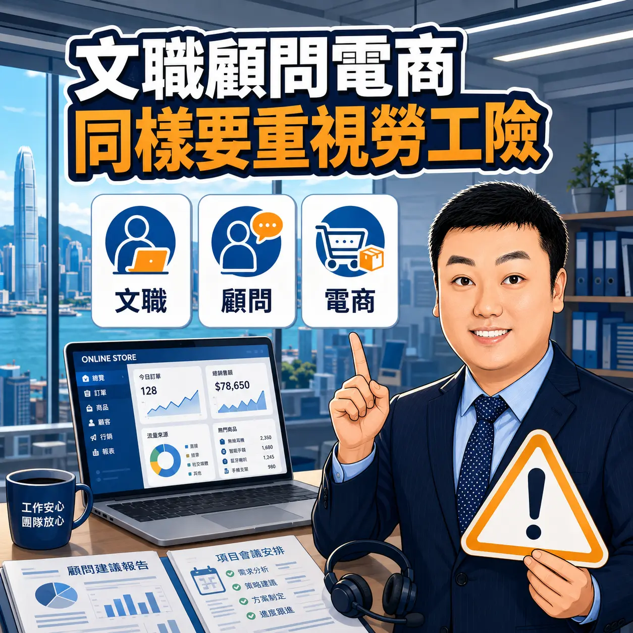 文職、顧問、電商公司，同樣不能以「低風險」作為不投保理由