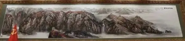 人民大會堂東大廳內的《幽燕金秋圖》。（圖／翻攝微博）