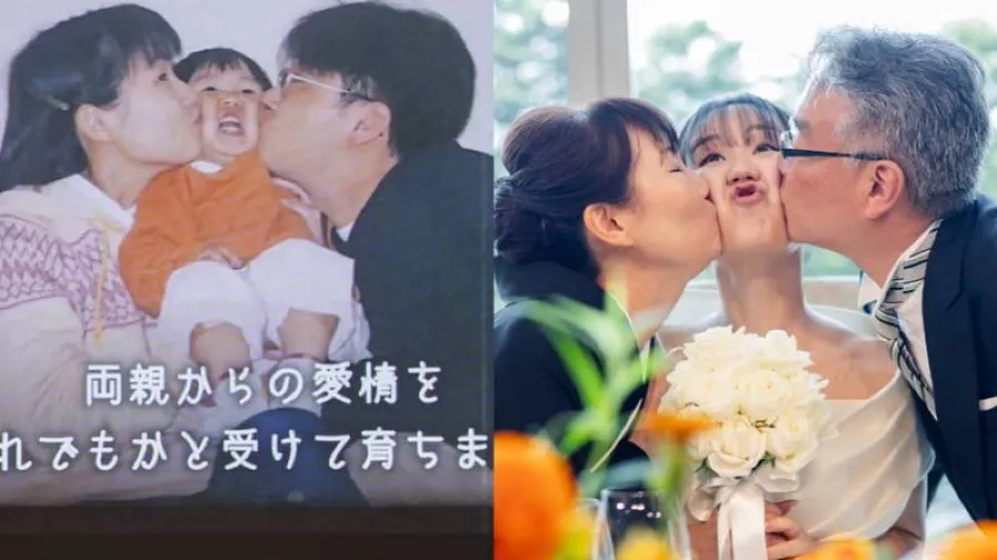 婚禮上重現兒時畫面？日本新娘的「雙重親吻」感動千萬人的封面圖片