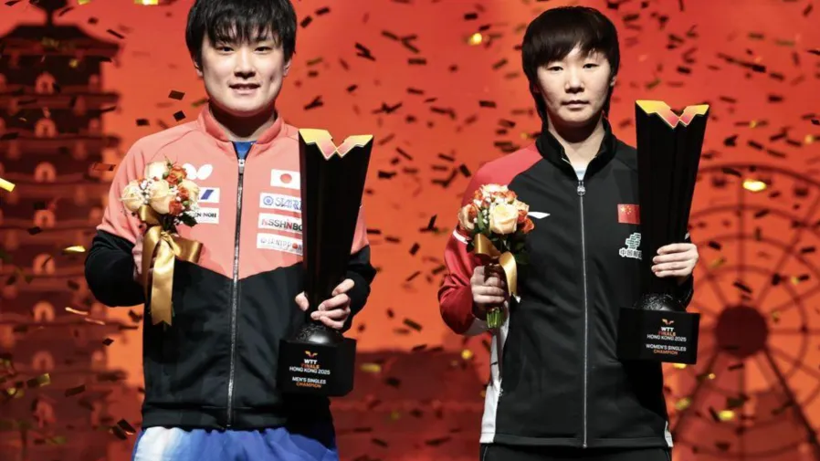 WTT香港年終總決賽落幕 張本智和首封王王曼昱衛冕女單冠軍  杜凱琹紅館獻唱《海闊天空》的封面圖片
