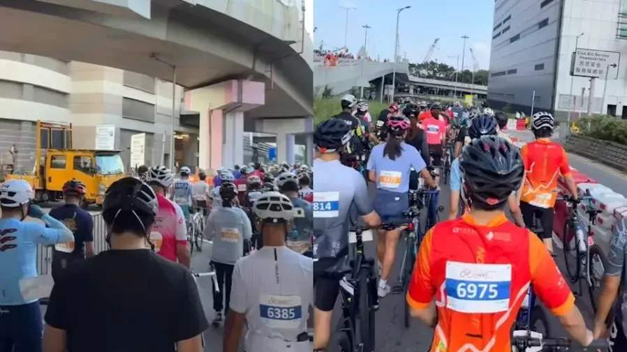 香港單車節汀九橋賽段無故取消 終點塞車變「推車節」 旅發局向單車總會了解 - 
