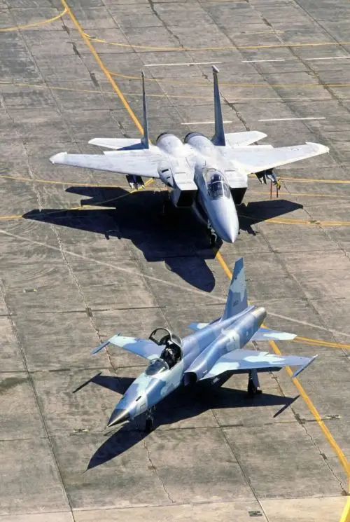 F-5 與 F-15 的體型差距非常大 (軍武次位面)