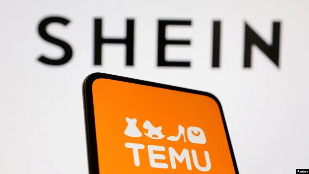中國電商Shein和Temu的標誌。