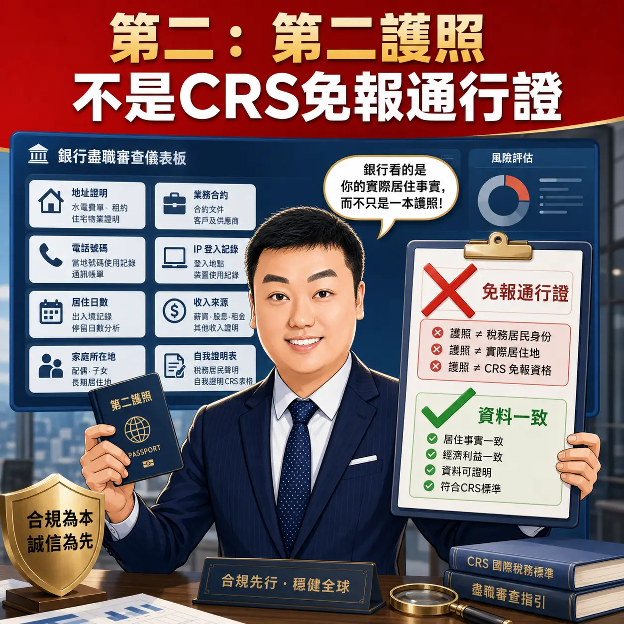 第二，第二護照不是CRS免報通行證。
