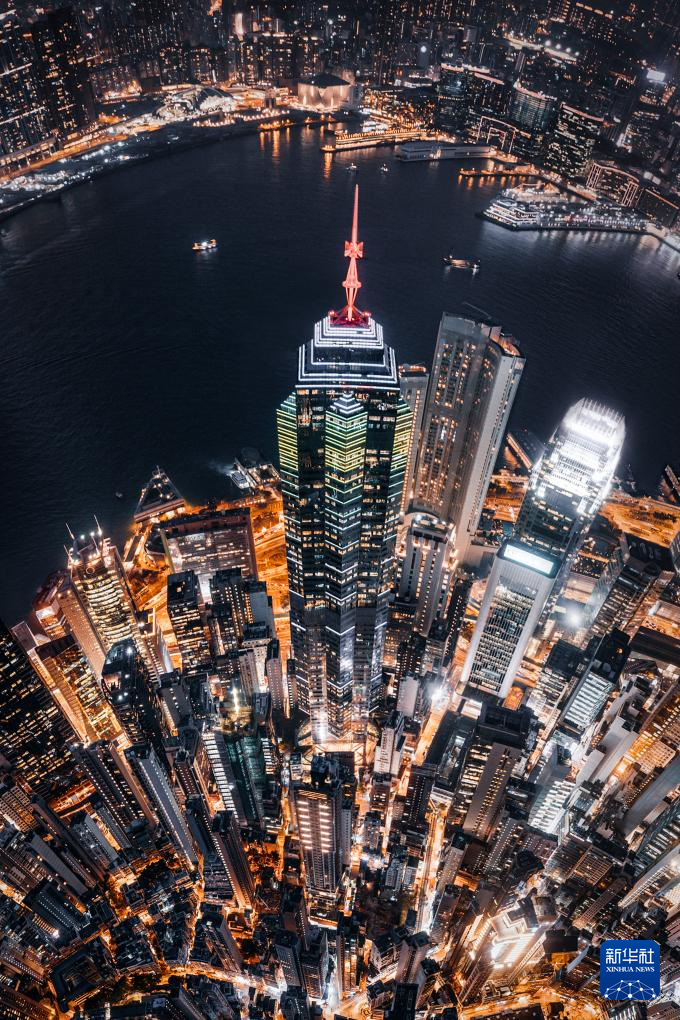 香港城市景觀（2019年3月27日攝，無人機照片）。(新華社)