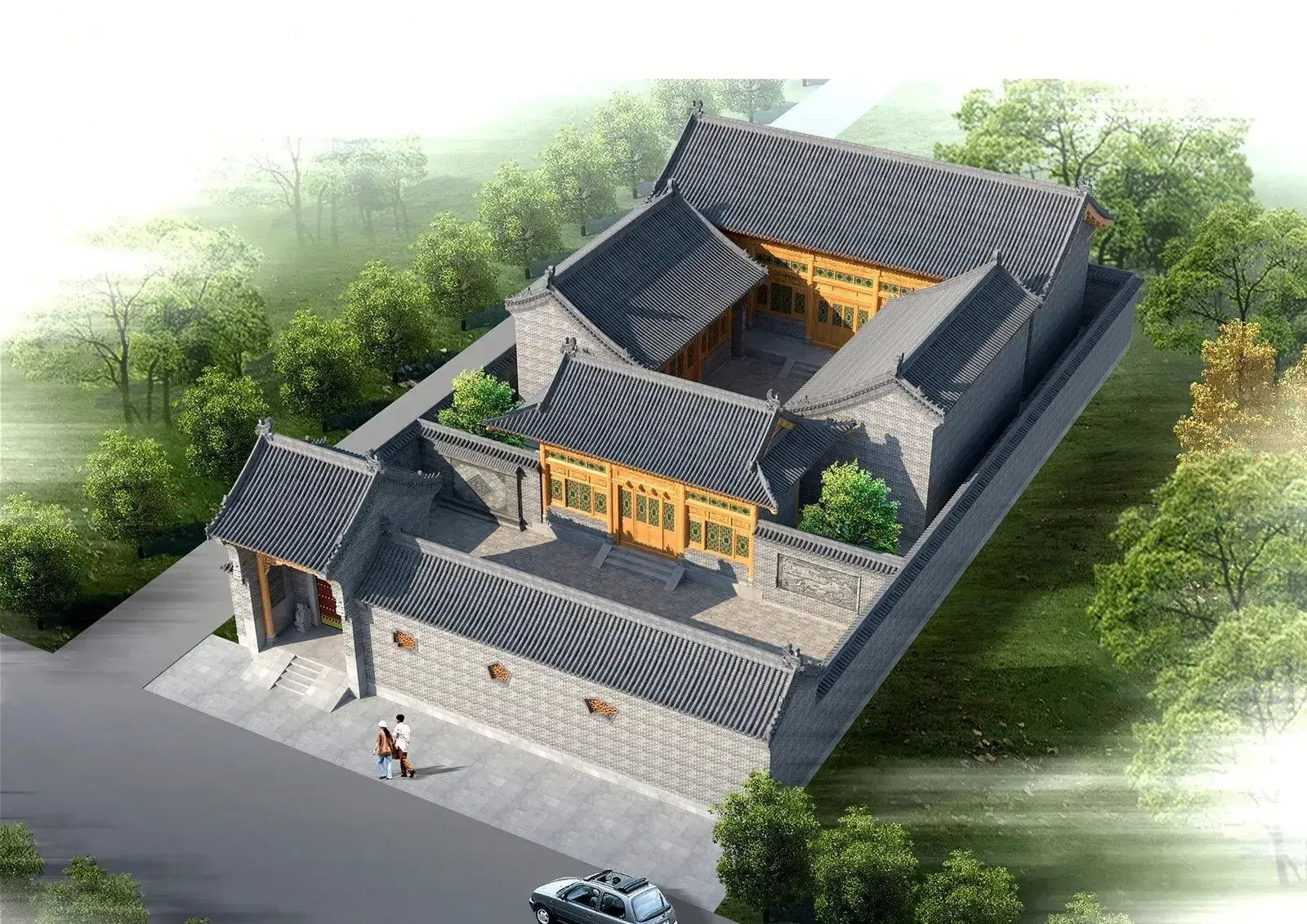 中國傳統的四合院設計，就是一個深藏「天地人合一」智慧的體現與驗證。其刻意避開東南西北方位的分界點，利用轉折、過渡、緩衝空間，讓氣流、光線、聲音與人的節奏慢慢對齊。(圖：網絡截圖)