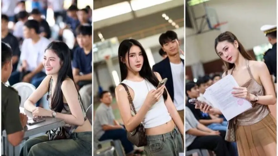 泰國抽兵現場變選美！火辣正妹群集掀網暴動，580萬網紅成最大焦點的封面圖片