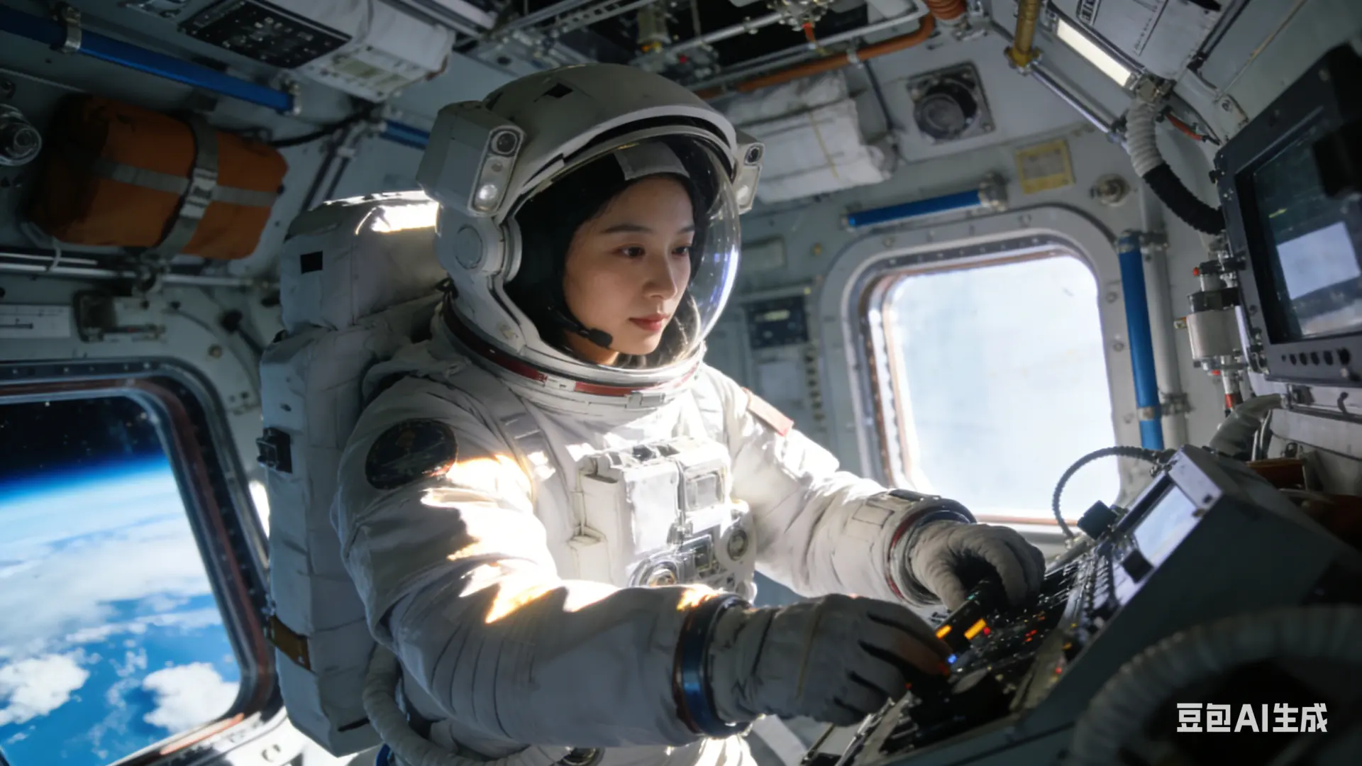 女太空人執行任務前服用避孕藥並非針對私生活，而是科學防範太空風險，過去的經血逆行說法已被推翻，中國航天更兼具專業保障與人性化關懷。（示意圖來源：豆包AI）