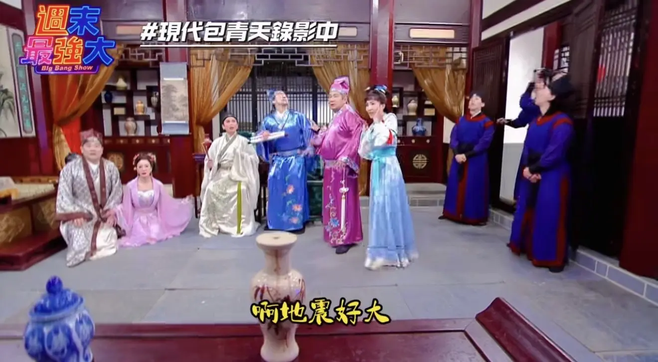 綜藝大哥胡瓜當時正攜歐漢聲、楊繡惠、白雲等藝人錄製綜藝節目《週末最強大》，地震發生瞬間，現場藝人與工作人員紛紛慌張四望，歐漢聲反應最快，喊了一聲「瓜哥」後立即轉身離開，途中還不忘提醒大家「遠離燈架」。(圖：視頻截圖)