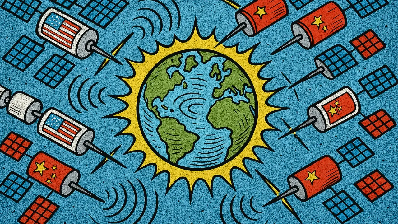 這些密集的「星群」，不只是商業通訊網，更是戰時通信、導航、甚至偵查的重要基礎設施。面對未來的戰爭可以說誰擁有了星鏈，就等於擁有了戰略級的資訊優勢。 (圖：網絡翻攝)