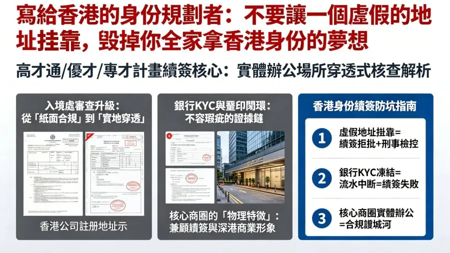 寫給香港的身份規劃者：不要讓一個虛假的地址掛靠，毀掉你全家拿香港身份的夢想的封面圖片