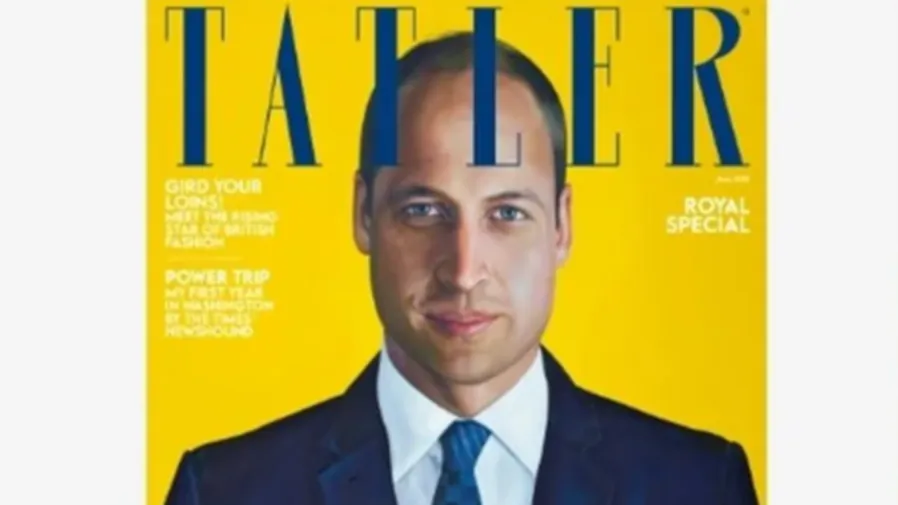 威廉王子髮量驚人逆齡出圈 《Tatler》封面畫作爭議話題爆紅的封面圖片