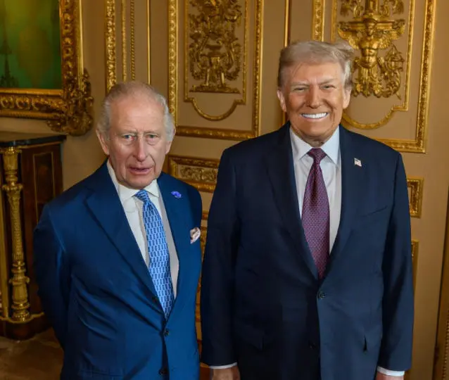 17日，英國國王查爾斯三世歡迎來訪的特朗普 白宮X賬號