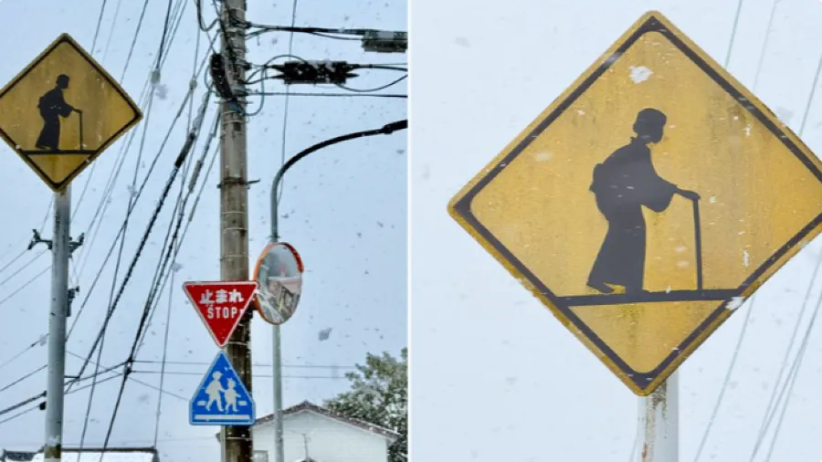 日本街頭「老奶奶標誌」爆紅！官方懵了：從來沒見過？的封面圖片