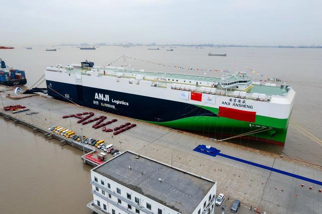 上汽「安吉安盛號」是目前全球最大的滾裝船 (上汽集團)