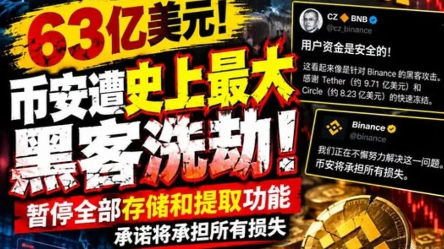 幣安遭史上最大黑客攻擊｜損失 63 億美元約 494 億港元，北韓黑客組織涉案的封面圖片